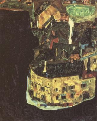 Egon Schiele City on the Blue River II (mk12) Spain oil painting art